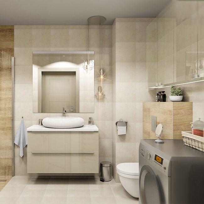 Frostsikker porcelænsflise Ideal Marble GoodHome 29,8 x 29,8 cm beige 1,42 m²