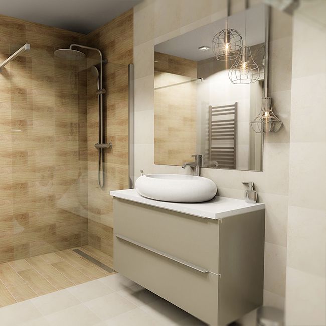 Frostsikker porcelænsflise Ideal Marble GoodHome 29,8 x 29,8 cm beige 1,42 m²