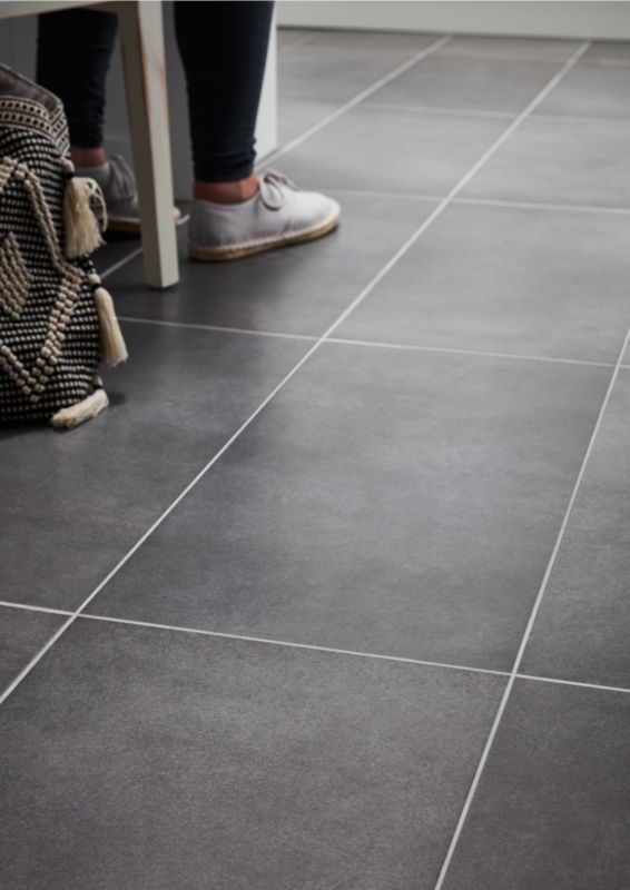 Frostsikker klinkegulv Konkrete GoodHome 29,7 x 59,8 cm anthracite 1,24 m²