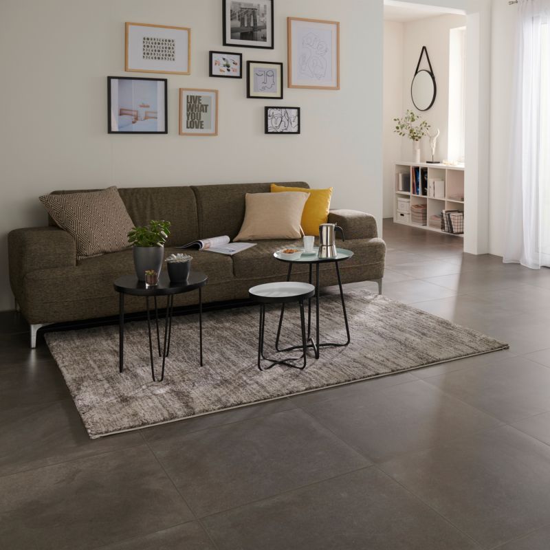 Frostbestandig kontainer-gulvflise GoodHome 59,7 x 59,7 cm anthracite 1,43 m²