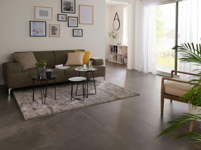 Frostbestandig kontainer-gulvflise GoodHome 59,7 x 59,7 cm anthracite 1,43 m²
