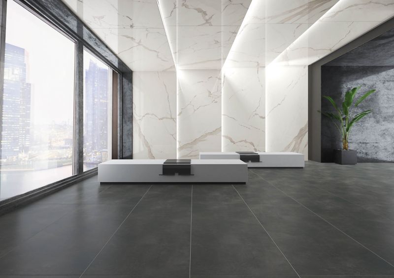 Frostbestandig Luna klinker 60 x 120 cm anthracite lappato 2,16 m²