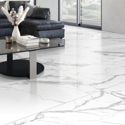 Frostbestandig Nisida Slim porcelænsflise 60 x 120 cm hvid 2,16 m²