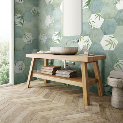 Frostbestandig Oasis Aquamarine porcelænsflise 28,5 x 33 cm 1 m²