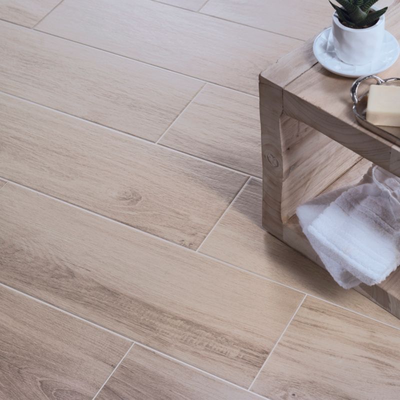 Frostbestandig porcelænsflise Poupia GoodHome 20 x 60 cm lys beige 1,44 m²