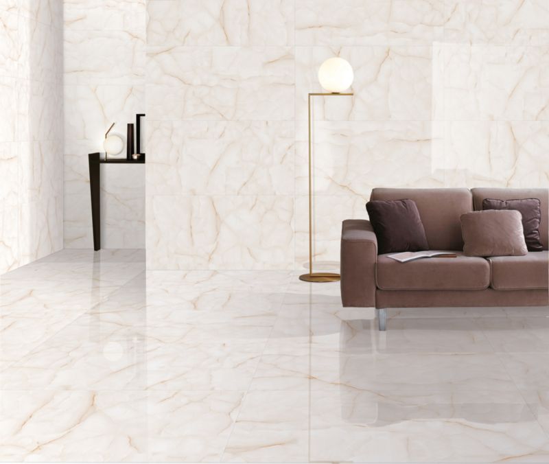 Frostbestandig glaseret porcelænsflise 60 x 120 cm Onyx Gold 1,43 cm2