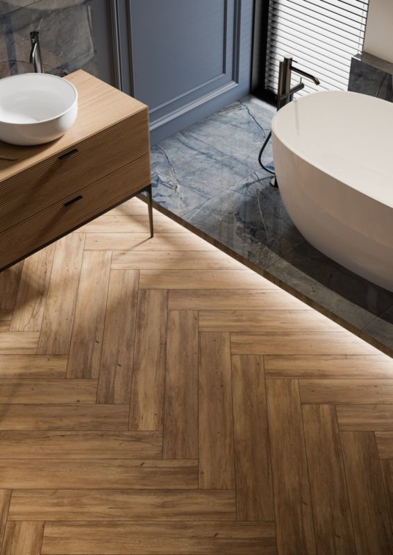 Frostbestandig glaseret Apulia klinke 15 x 90 cm i mat gylden finish 1,35 m³