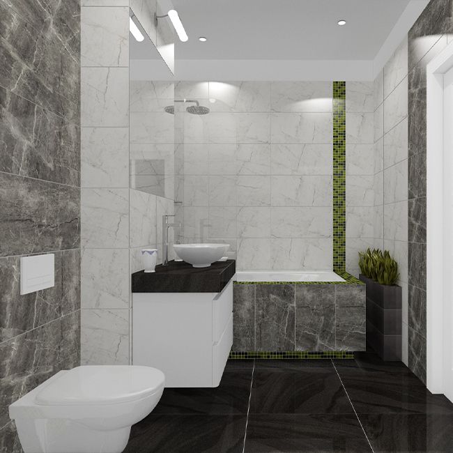 Frostbestandig glaseret Athena-gulvflise 61 x 61 cm bianco 1,49 m²