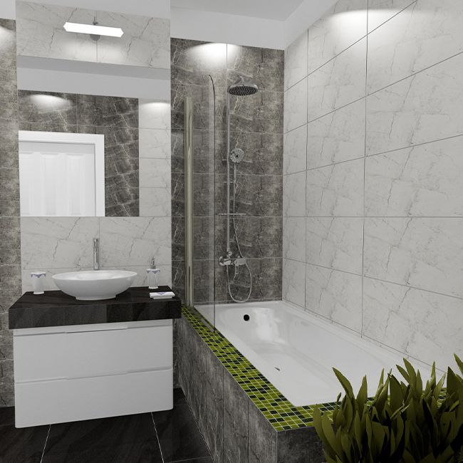 Frostbestandig glaseret Athena-gulvflise 61 x 61 cm bianco 1,49 m²