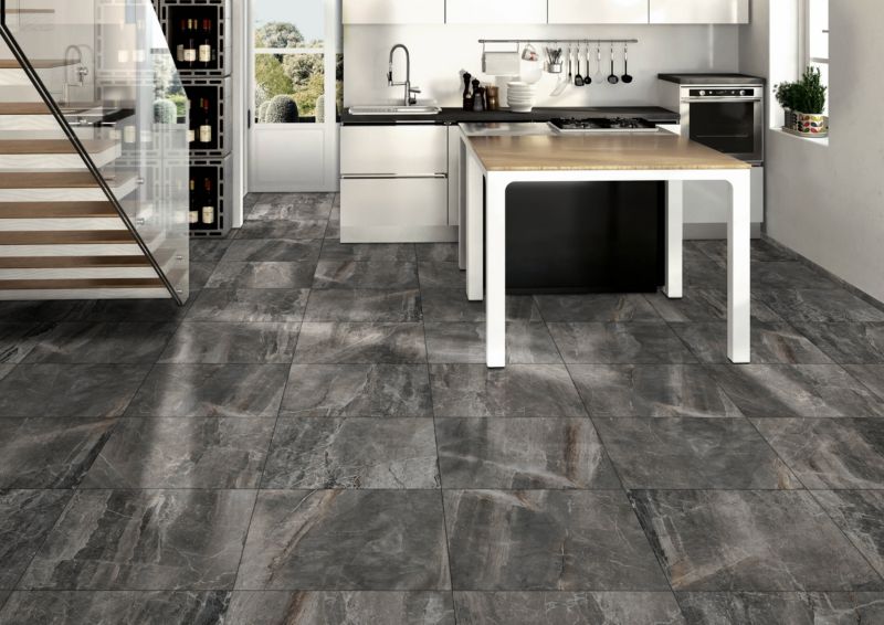 Frostbestandig glaseret Athena porcelænsflise 61 x 61 cm nero 1,49 m²