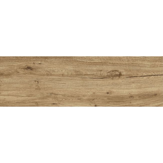 Frostbestandig glaseret porcelænsflise Boxwood GoodHome 18,5 x 59,8 cm brun 1 m²