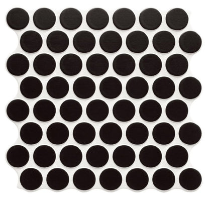 Frostbestandig glasurert klinker Circle 31 x 31 cm sort 0,86 m²
