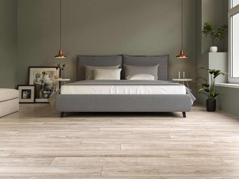 Frostbestandig glaseret porcelænsflise Copenhaguen 20 x 120 cm moka 1,68 m²