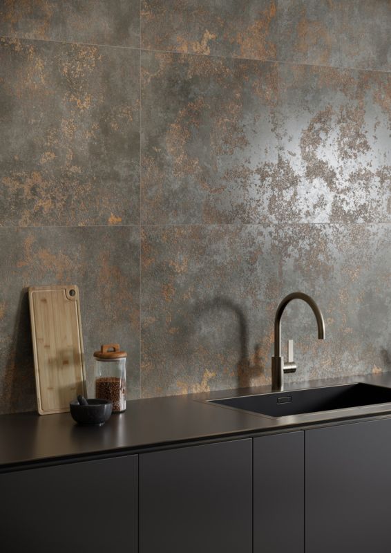 Frostsikker glaseret porcelænsflise Gold Concrete 59,8 x 59,8 cm grå 1,07 m²
