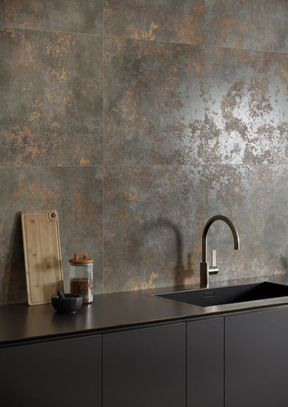 Frostsikker glaseret porcelænsflise Gold Concrete 59,8 x 59,8 cm grå 1,07 m²