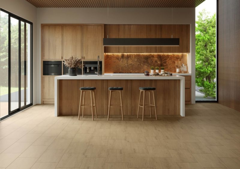 Frostbestandig glasert Goro GoodHome gresflise 20 x 120 cm beige 1,2 m²