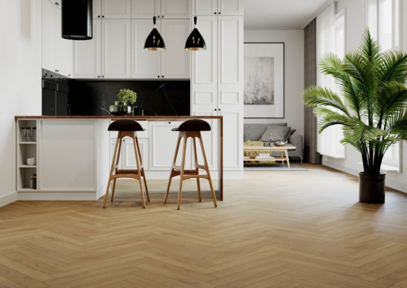 Frostbestandig glasert gresflis Goro GoodHome 20 x 120 cm kremhvit 1,2 m²
