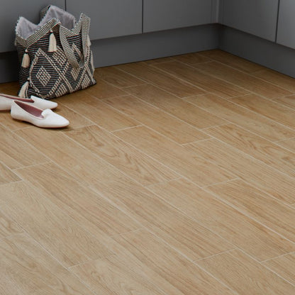 Frostbestandig glasurbelagt porcelænsflise Guigliano GoodHome 18,5 x 59,8 cm beige 1 m²