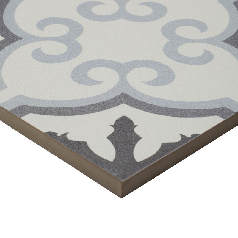 Frostbestandig glaseret porcelænsflise Hydrolic Design 3 Colours 20 x 20 cm b&w flower 1 m²