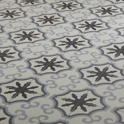 Frostbestandig glaseret porcelænsflise Hydrolic Design 3 Colours 20 x 20 cm b&w flower 1 m²