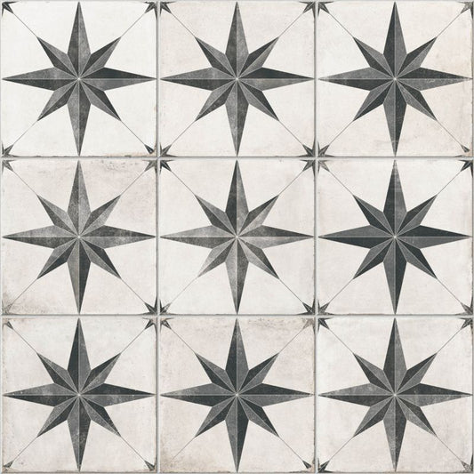 Frostbestandig glasert Kamari-gulvflise 60 x 60 cm star mate 1,44 m²
