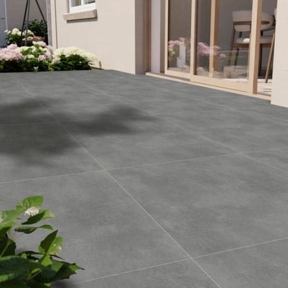 Frostbestandig glaseret klinkegulv Kancoun GoodHome 59,8 x 59,8 cm antracit 1,07 m²