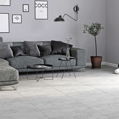 Frostbestandig glaseret klinkegulv Kancoun GoodHome 59,8 x 59,8 cm lys grå 1,07 m²
