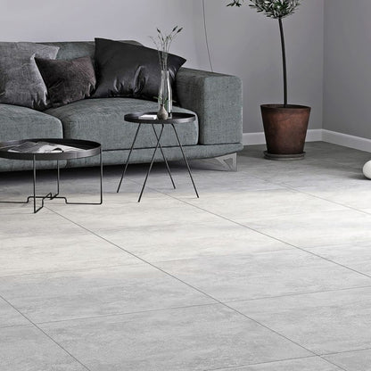 Frostbestandig glaseret klinkegulv Kancoun GoodHome 59,8 x 59,8 cm lys grå 1,07 m²