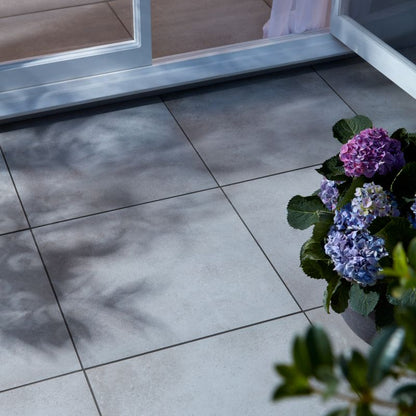 Frostbestandig glaseret klinkegulv Kontai GoodHome 60 x 60 cm grå 1,08 m²