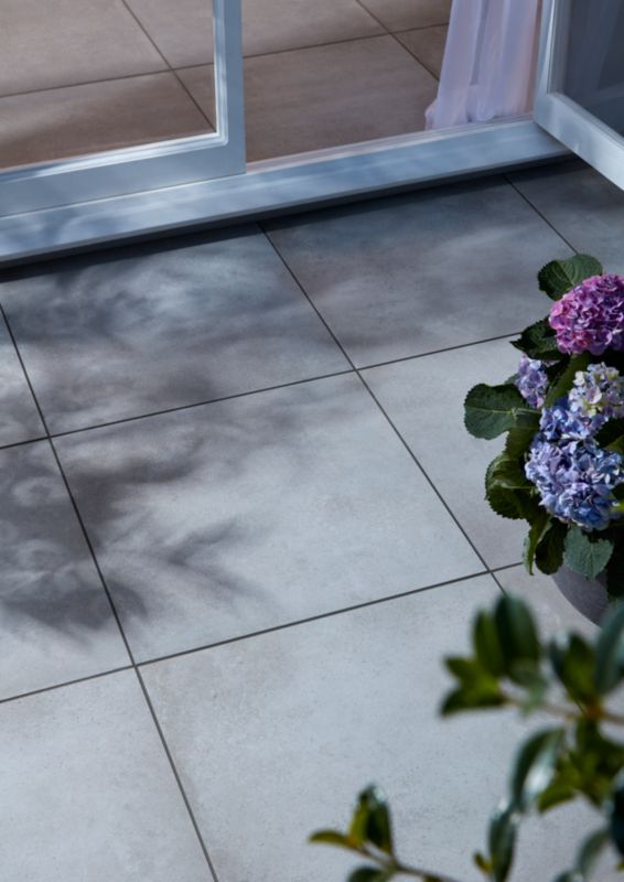 Frostbestandig glaseret klinkegulv Kontai GoodHome 60 x 60 cm grå 1,08 m²