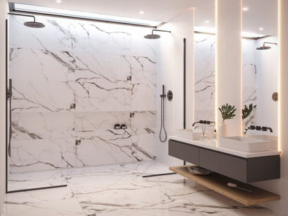 Frostbestandig glaseret Laken Modelo Poler porcelænsflise 60 x 120 cm hvid 2,88 m²