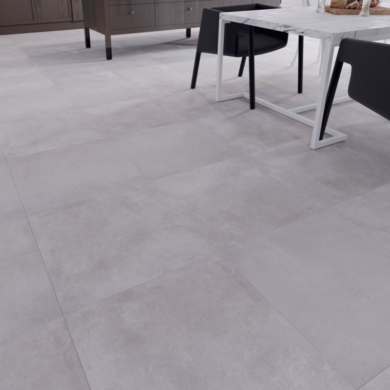 Frostbestandig glaseret Litchou GoodHome klinke 59,7 x 59,7 cm grå 1,43 m²