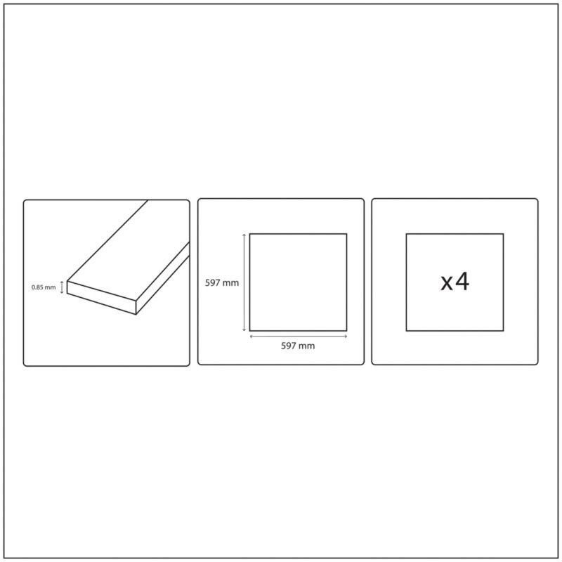 Frostbestandig glaseret Litchou GoodHome klinke 59,7 x 59,7 cm grå 1,43 m²