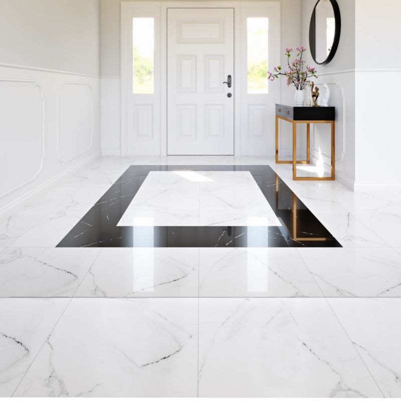 Frostbestandig glasert Lomero Ceramstic porcelænsflise 120 x 60 cm hvid mat 1,44 m²