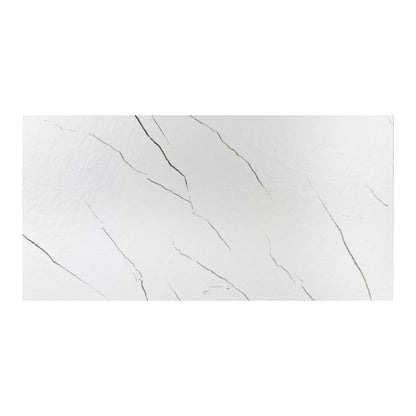 Frostbestandig glaseret porcelænsflise Mavros Slate 60 x 120 cm hvid 1,44 m²
