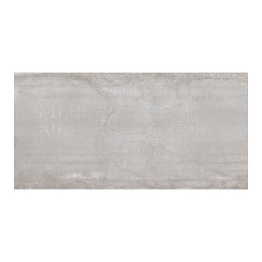 Frostbestandig glaseret metal-gulvflise 60 x 120 cm sølv 1,44 m²