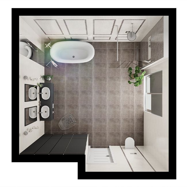 Frostbestandig glaseret porcelænsflise Metal ID Colours 60 x 60 cm antracit 1,08 m²