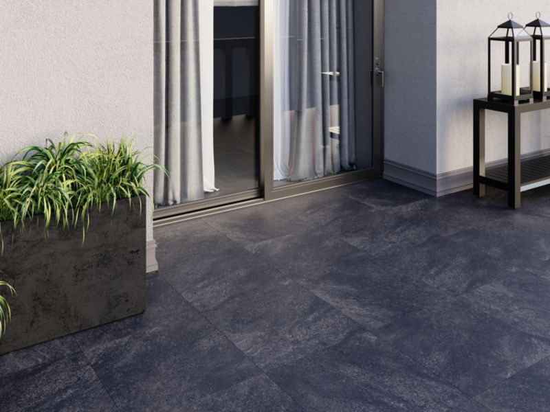 Frostbestandig glaseret porcelænsflise Netrado 60 x 60 cm basalt mat 1,44 m²