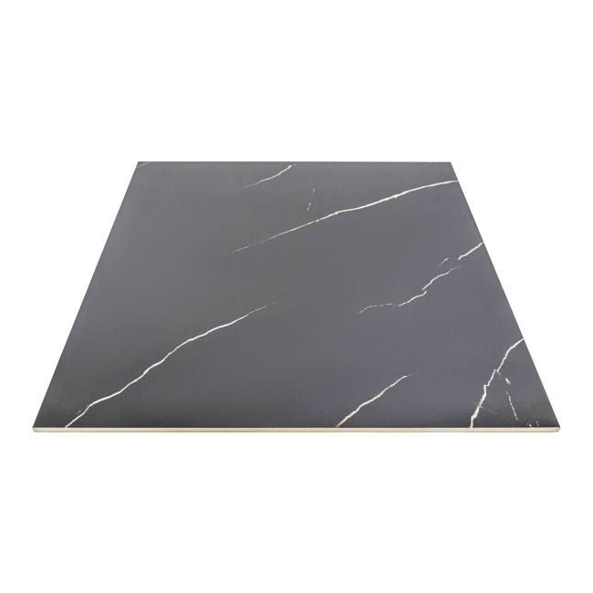 Poleret frostbestandig keramisk klinke Mavros Ceramstic 60 x 60 cm sort 1,44 m² 25 kg