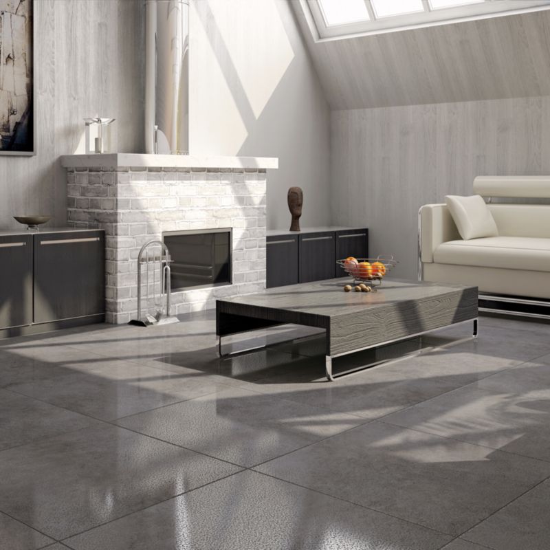 Frostbestandig glasert porcelænsflise Prince 60 x 60 cm grå lappato 1,44 m²