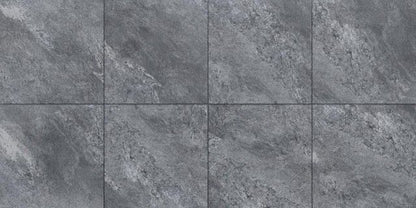 Frostbestandig glasert Quarzo-gulvflise 60 x 60 x 2 cm grå 0,72 m²