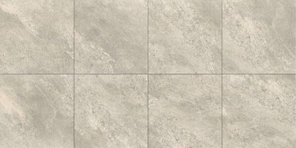 Frostbestandig glasert Quarzo-gulvflise 60 x 60 x 2 cm sølv 0,72 m²