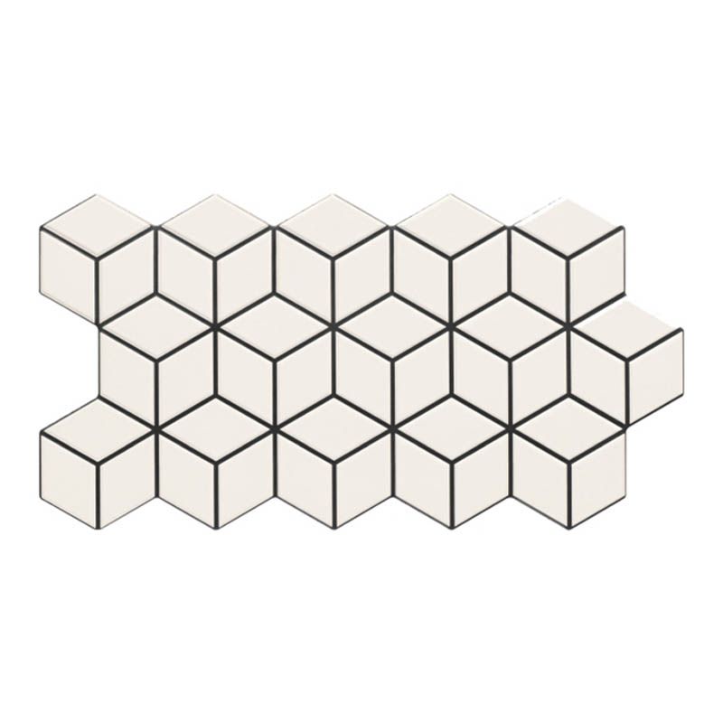 Frostbestandig glaseret porcelænsflise Rhombus 26,5 x 51 cm snow 0,95 m²