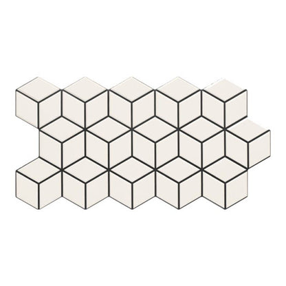 Frostbestandig glaseret porcelænsflise Rhombus 26,5 x 51 cm snow 0,95 m²