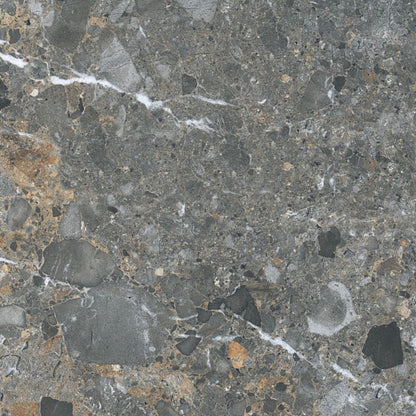 Frostbestandig glaseret Sandalo-gulvflise 60 x 60 cm dark, 1,44 m²