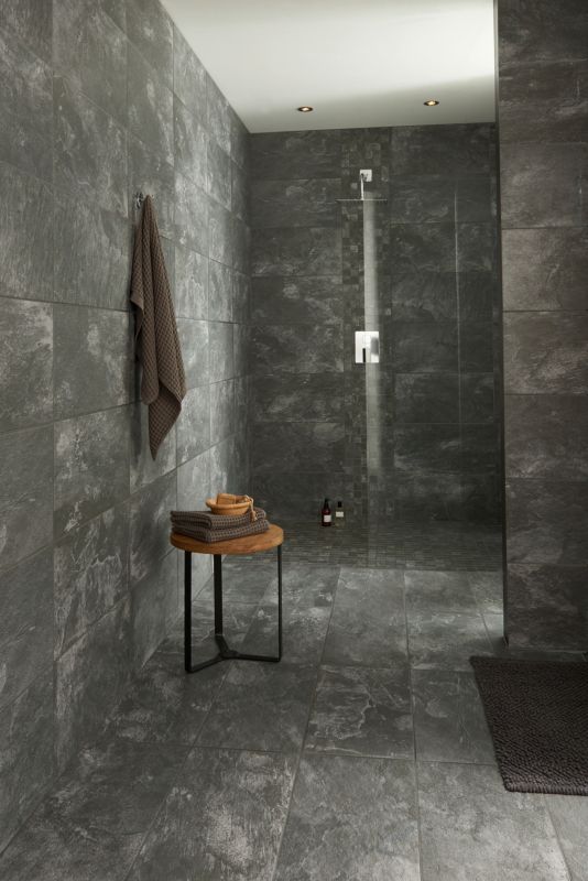 Frostbestandig glaseret porcelænsflise Shaded GoodHome 29,8 x 59,8 cm anthracite 1,24 m²