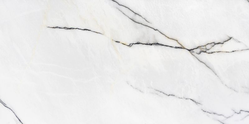 Frostbestandig glasert Statuario Slim-gulvflise 60 x 120 cm hvid 2,88 m²