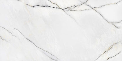 Frostbestandig glasert Statuario Slim-gulvflise 60 x 120 cm hvid 2,88 m²