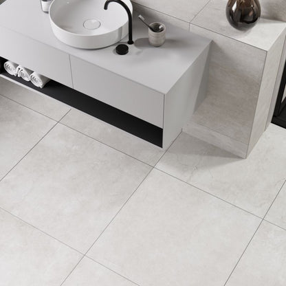 Frostbestandig porcelænsflise Terminal 59,7 x 59,7 cm sølv 1,78 m²
