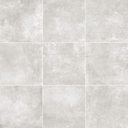 Frostbestandig porcelænsflise Terminal 59,7 x 59,7 cm sølv 1,78 m²
